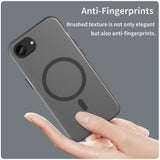 iPhone 16e | <AAA>iPhone 16e - DeLX™ Translucent MagSafe Silikone Cover - Sort - DELUXECOVERS.DK