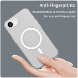 iPhone 16e | <AAA>iPhone 16e - DeLX™ Translucent MagSafe Silikone Cover - Hvid - DELUXECOVERS.DK