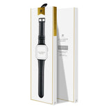Apple Watch 42mm | Apple Watch (42/44/SE/45/46/49mm) - DUX DUCIS™ Business ægte læderrem - Sort - DELUXECOVERS.DK