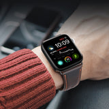 Apple Watch 42mm | Apple Watch (42/44/SE/45/46/49mm) - DUX DUCIS™ Business ægte læderrem - Brun - DELUXECOVERS.DK