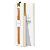 Apple Watch 38mm | Apple Watch (38/40/SE/41/42mm) - DUX DUCIS™ Business ægte læderrem - Lys Brun - DELUXECOVERS.DK