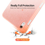 iPad Mini 8 - DUX DUCIS™ Trifold Læder Cover M. Stander - Lyserød