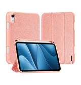 iPad Mini 8 - DUX DUCIS™ Trifold Læder Cover M. Stander - Lyserød
