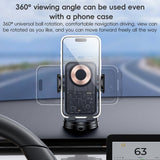 Mobilholder | YESIDO® - 15W Trådløs Biloplader m. Sugekop - Sort - DELUXECOVERS.DK