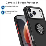 iPhone 17 Pro Max | iPhone 17 Pro Max - PRO™ Armor Cover m. Ring Holder - Sort - DELUXECOVERS.DK