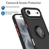 iPhone 17 Air | iPhone 17 Air - PRO™ Armor Cover m. Ring Holder - Sort - DELUXECOVERS.DK