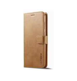 Samsung Galaxy S25 Plus | Samsung Galaxy S25 Plus - LC.IMEEKE™ Læder Cover M. Kortholder - Lysebrun - DELUXECOVERS.DK