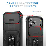 iPhone 17 Pro | iPhone 17 Pro - NX Pro™ Armor Cover m. Ring Holder - Sort - DELUXECOVERS.DK