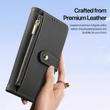 iPhone 17 Pro | iPhone 17 Pro - DUX DUCIS™ 2-i-1 Læder Etui M. Aftageligt Cover - sort - DELUXECOVERS.DK