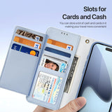 iPhone 17 Pro | iPhone 17 Pro - DUX DUCIS™ 2-i-1 Læder Etui M. Aftageligt Cover - Blå - DELUXECOVERS.DK