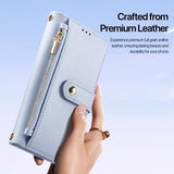 iPhone 17 Air | iPhone 17 Air - DUX DUCIS™ 2-i-1 Læder Etui M. Aftageligt Cover - Blå - DELUXECOVERS.DK