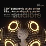 Lenovo® Trådløse Bluetooth-Høretelefoner M. Digitalt Display - Sort