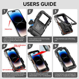 iPhone 14 Plus | iPhone 14 Plus - RedPepper® Vandtæt Etui til Dykning – 15m – Sort - DELUXECOVERS.DK