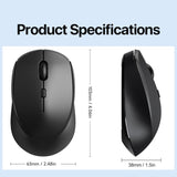 DUX DUCIS® | Ergonomisk 2.4GHz Trådløs Mus - Sort