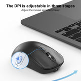 ZGA® | Ergonomisk BT 5.0 Mus | 2.4GHz Trådløs Mus - Sort