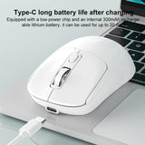 ZGA® | Ergonomisk BT 5.0 Mus | 2.4GHz Trådløs Mus - Hvid