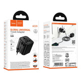 Gadgets | Global Rejse Adapter til 200+ lande og territorier - hoco™ - DELUXECOVERS.DK