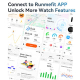 SmartWatch | Smart Aktivitetsarmbånd TFT-skærm og Pulsmåling - Runmefit App - Sort - DELUXECOVERS.DK