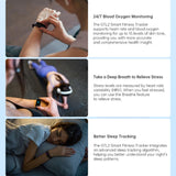 Fitnessur IP68 med Pulsmåling – 7–10 Dages Batteri – Sort – Tracka™