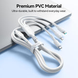 Kabel USB-A til Lightning | JOYROOM™ | 3-i-1 Opladningskabel - USB-C til Lightning / USB-C / Micro-USB - 1.2m - DELUXECOVERS.DK