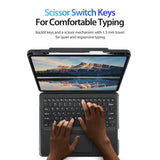 iPad Air 6 11" 2024 | iPad Air 11" (2024/2025/2026) - Bluetooth tastatur-cover – Sort – DUX DUCIS™ - DELUXECOVERS.DK