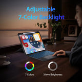 iPad Air 6 11" 2024 | iPad Air 11" (2024/2025/2026) - Bluetooth tastatur-cover – Sort – DUX DUCIS™ - DELUXECOVERS.DK