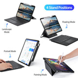 iPad Air 6 13" 2024 | iPad Air 13" (2024/2025/2026) - Bluetooth tastatur-cover – Sort – DUX DUCIS™ - DELUXECOVERS.DK
