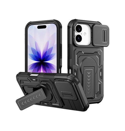 iPhone 18 - Tough Cover m. Stander - Sort