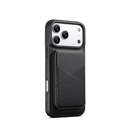 iPhone 17 Pro Max | iPhone 17 Pro Max - MagSafe Læder Cover M. RFID Aftagelig Kortholder - Sort - ESEBLE™ - DELUXECOVERS.DK