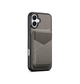 iPhone 17 - MagSafe Læder Cover M. RFID Aftagelig Kortholder - Grå -  ESEBLE™