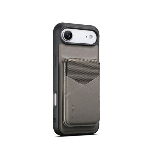 iPhone 17 Air - MagSafe Læder Cover M. RFID Aftagelig Kortholder - Grå -  ESEBLE™