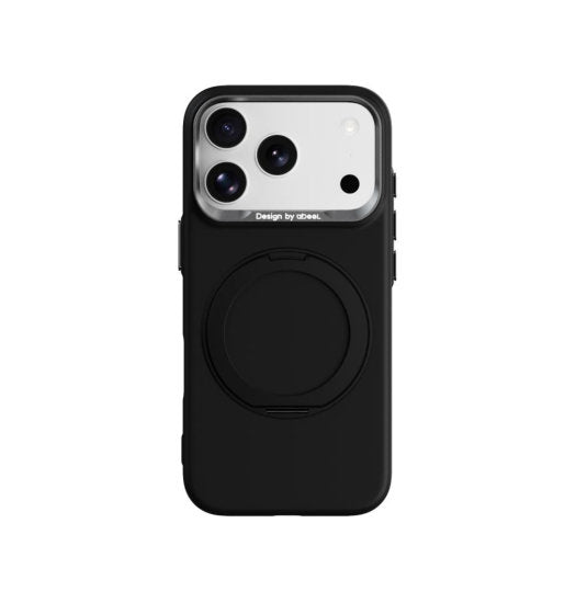 iPhone 18 Pro Max | iPhone 18 Pro Max - ABEEL™ AirStand Cover m. MagSafe Ring - Sort - DELUXECOVERS.DK