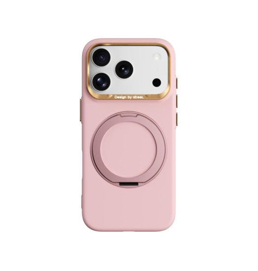 iPhone 18 Pro Max | iPhone 18 Pro Max - ABEEL™ AirStand Cover m. MagSafe Ring - Pink - DELUXECOVERS.DK