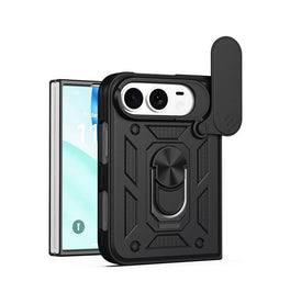 iPhone 18 Fold | iPhone Fold - NX Pro™ Armor Cover m. Ring Holder - Sort - DELUXECOVERS.DK