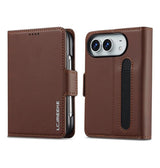 iPhoneDuo | iPhone Duo – LC.IMEEKE™ Vegan Læder Etui / Pung - Brun - DELUXECOVERS.DK