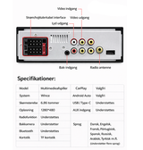 Carplay Skærm | 1DIN Bilradio 6,86” Touch – Trådløs Apple CarPlay & Android Auto - DELUXECOVERS.DK