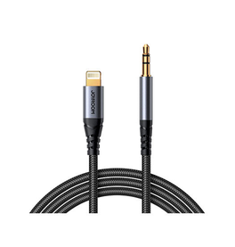 Kabel | JOYROOM™ | Lightning til 3.5mm Mini-jack kabel - Sort - 1.2M - DELUXECOVERS.DK