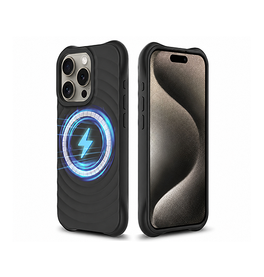 iPhone 16 Pro Max | iPhone 16 Pro Max - DeLX™ Wave Silikone Cover - MagSafe kompatibel - Sort - DELUXECOVERS.DK