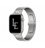 Apple Watch 42-49mm | Apple Watch (42/44/SE/45/46/49mm) - L'Empiri™ X36 Ægte Titanium Rem - Sølv - DELUXECOVERS.DK