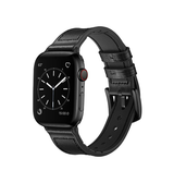 Apple Watch 42mm | Apple Watch (42/44/SE/45mm & Ultra) - Deluxe™ Milano Ægte Læder Rem - Sort - DELUXECOVERS.DK