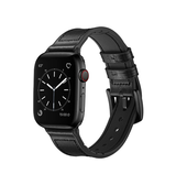 Apple Watch 42mm | Apple Watch (42/44/SE/45/46/49mm) - Milano Vegan Læder Rem - Sort - DELUXECOVERS.DK