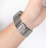 Apple Watch 42mm | Apple Watch (42/44/SE/45/46/49mm) - Milanese Umbrella Buckle Rem - Titaniumgrå - DELUXECOVERS.DK