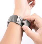 Apple Watch 42mm | Apple Watch (42/44/SE/45/46/49mm) - Milanese Umbrella Buckle Rem - Titaniumgrå - DELUXECOVERS.DK