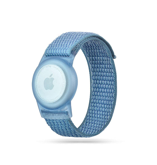 Airtag | Apple AirTag 1/2 Armbånd i Nylon – til Børn/Voksne – Blå - DELUXECOVERS.DK