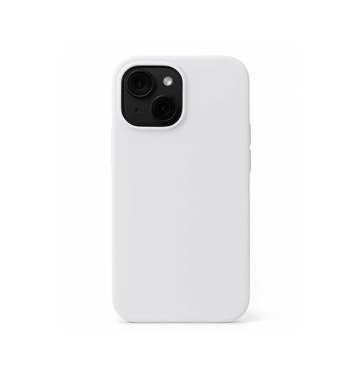 iPhone 15 - DeLX™  Pastel Silikone Cover - Hvid/Lysegrå