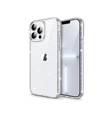 iPhone 12 Pro Max | iPhone 12 Pro Max - DeLX™ Glitter Silikone Cover - Sølv - DELUXECOVERS.DK