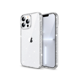 iPhone 11 Pro Max | iPhone 11 Pro Max - DeLX™ Glitter Silikone Cover - Sølv - DELUXECOVERS.DK