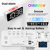 Vækkeur M. RGB Temperatur- og Fugtighedsvisning