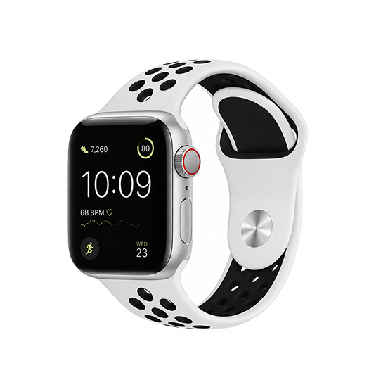 Apple Watch 38-42mm | Apple Watch (38/40/SE/41/42mm) - 4Run™ Silikone Løbe Sportsrem - Hvid - DELUXECOVERS.DK