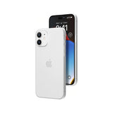 iPhone 12 | iPhone 12 - Ultratynd Matte Series Cover V.2.0 - Hvid/Klar - DELUXECOVERS.DK